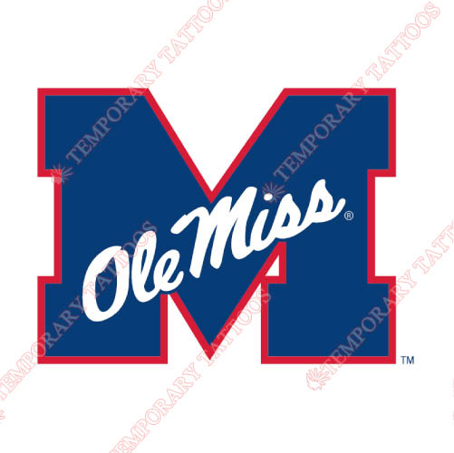 Mississippi Rebels Customize Temporary Tattoos Stickers NO.5116